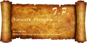 Turcsik Piroska névjegykártya