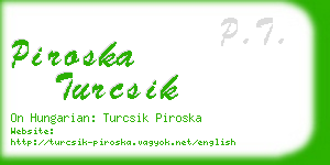 piroska turcsik business card
